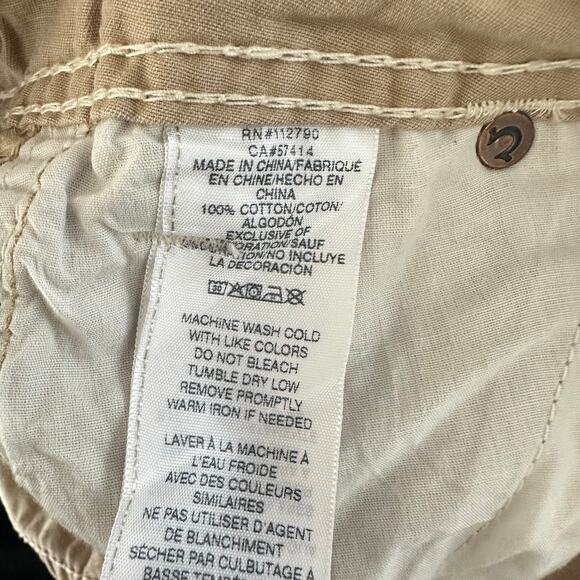 True Religion NWT Big T Cargo Jogger Tan Pants Sz 29 Y2K Utility Khaki Trendy - Picture 8 of 8